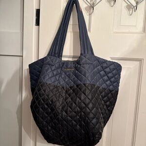 MZ Wallace Large Navy Quilted Tote